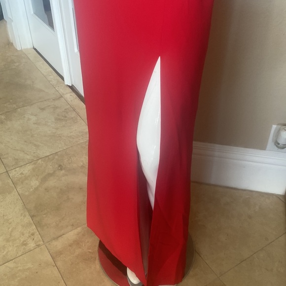 Cire A DIvision of Landra Red Halter Prom Cocktail Formal Gown Dress Sz 4 - Picture 4 of 11